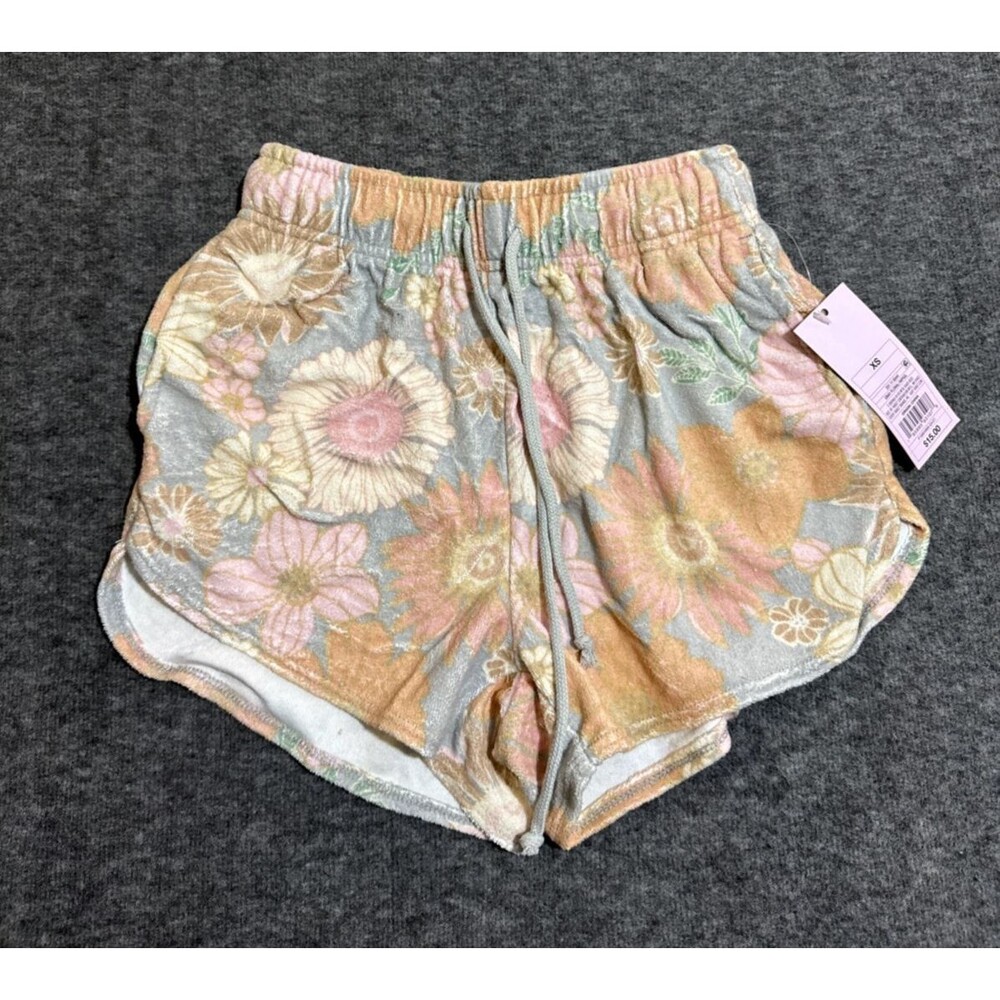Wild Fable Women's Shorts Fleece Floral Print Pink Extra Small